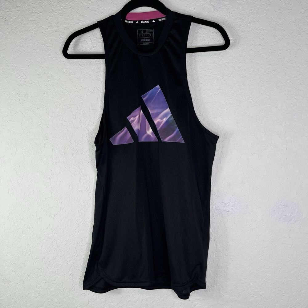 Adidas Aeroready Tank Top Size S, black, logo at front, lightweight, breathable